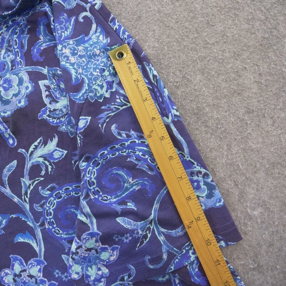 Polo Golf Ralph Lauren Shirt Mens Extra Large Blue Paisley Print Short Sleeve